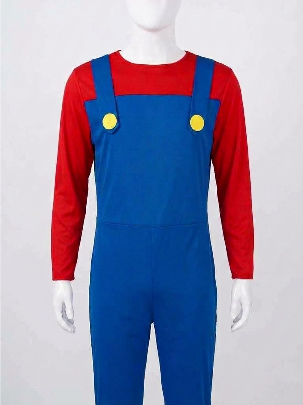 Mario Blue and Red Superhero Jumpsuit Costume one size fit all w/hat